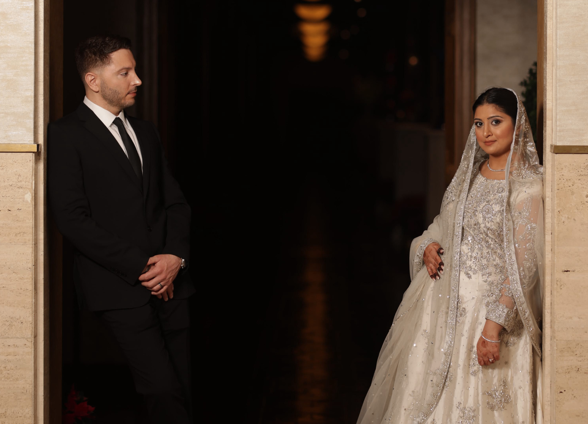 Couple at their culturally rooted wedding